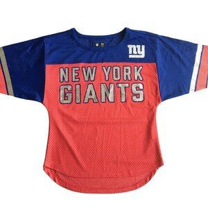 NFL Team Apparel New York NY Giants Football Jersey Women's Top - Size Small